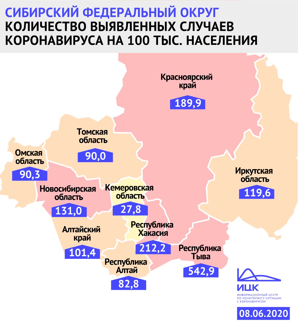 По приросту коронавируса Новосибирская область заняла 4 место в СФО