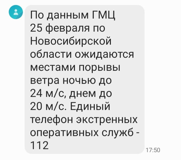 МЧС разослало новосибирцам штормовое предупреждение