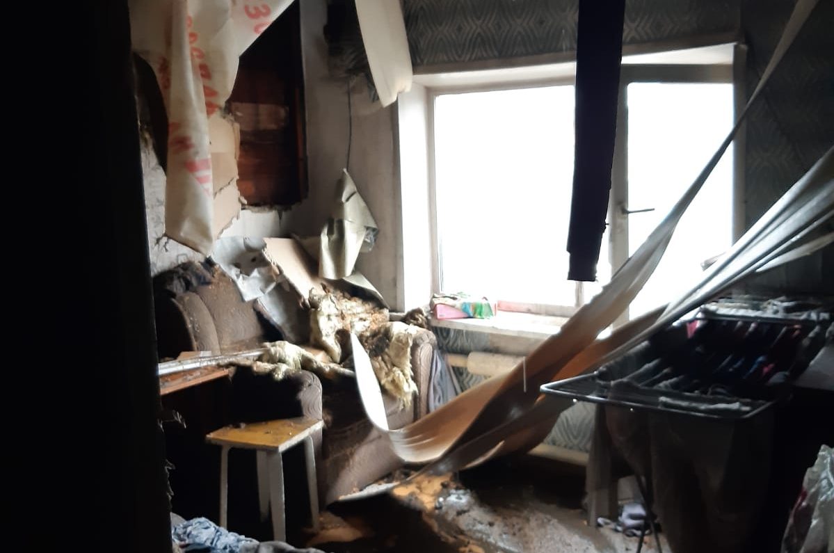 В Советском районе сгорела половина дома
