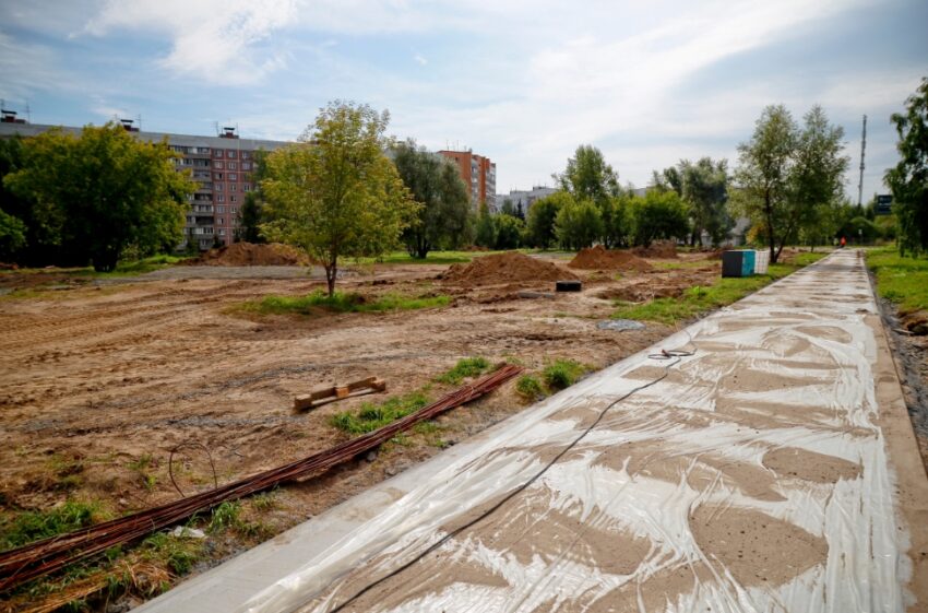 Первую очередь сквера на Демакова в Академгородке благоустроят до