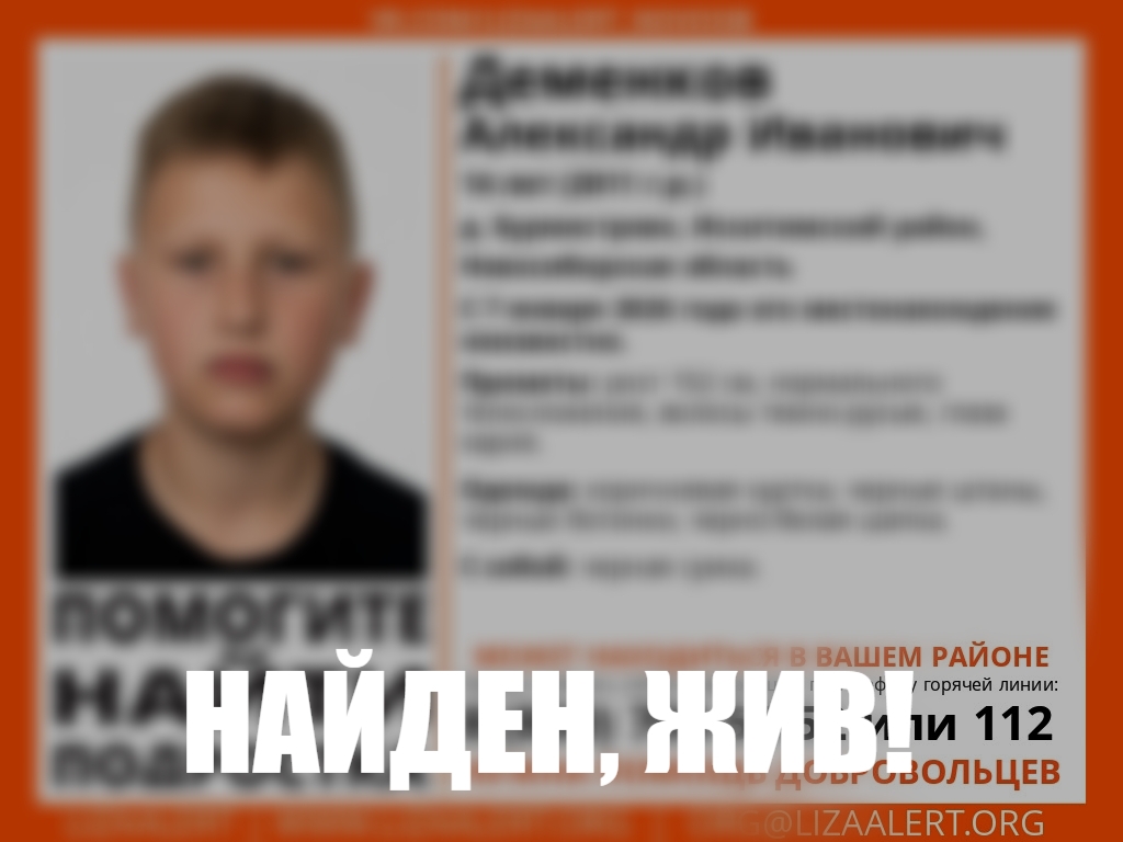 Под Новосибирском нашли пропавшего в Рождество подростка